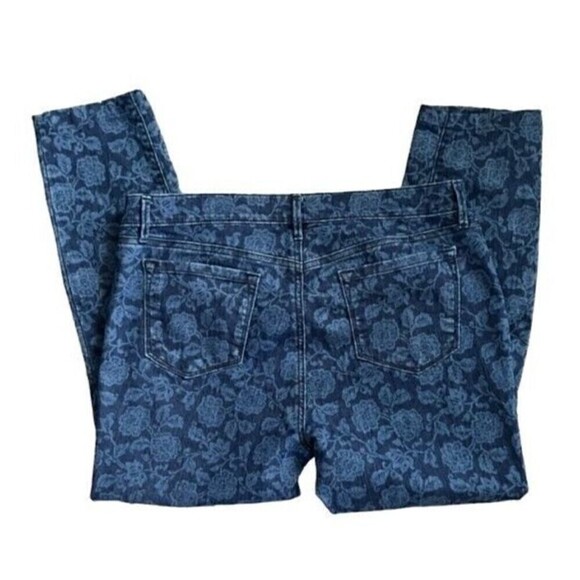 Loft Modern Skinny Floral Denim Jeans Size 14 - Picture 5 of 5